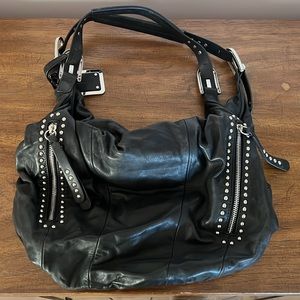 B. Makowsky Black Leather Purse